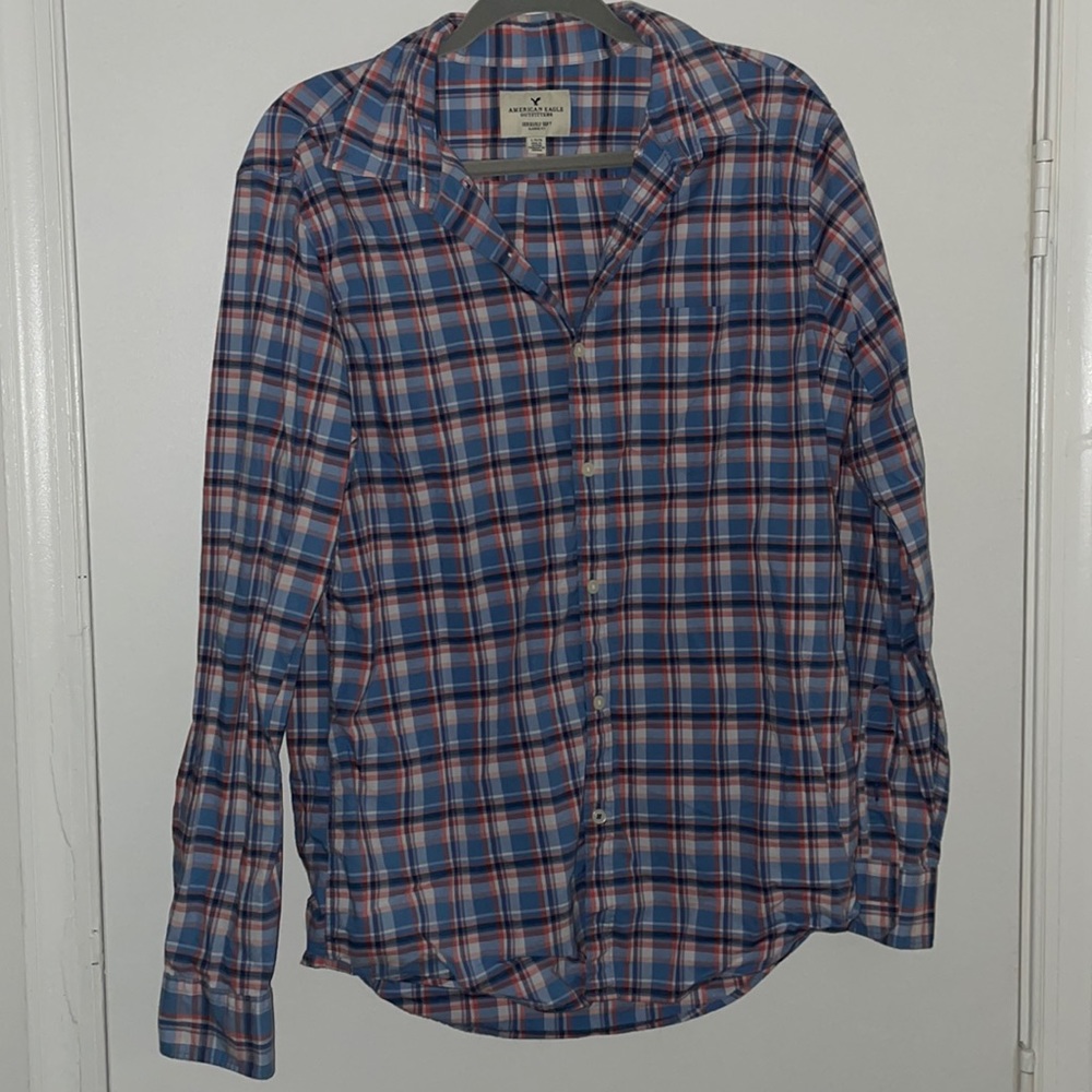 AE Plaid Mens Buttondown